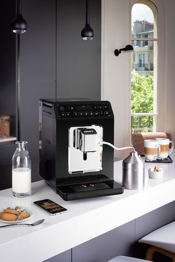 Krups Mașină Automată Espresso 1450W Presiune 15bar cu Măcinător Neagră EA8908