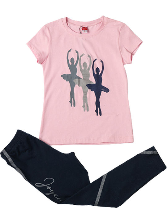 Joyce Kinderkleidung Set mit Leggings Sommer 2Stück Rosa