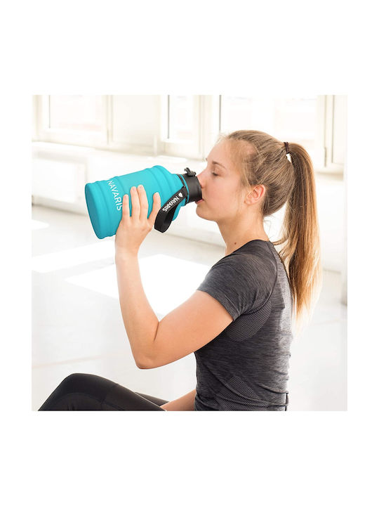 Navaris Sport Stainless Steel Water Bottle 2200ml Turquoise