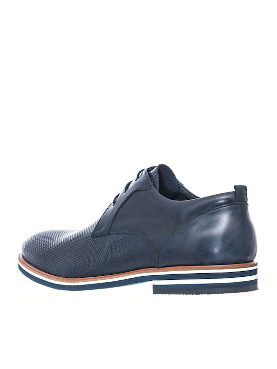 L'uomo Leder Herren Freizeitschuhe Blau