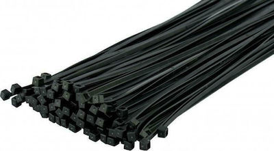 Sapiselco Pack of 100pcs Black Plastic Cable Ties 360x3.5mm 04620012