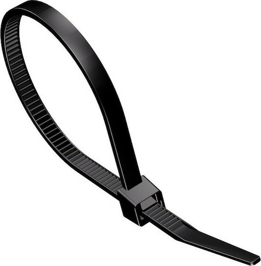 Benman Plastic Cable Ties 250mmx4.8mm in Black Colour 100pcs 70788