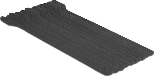 DeLock DeLock Hook-and-Loop Cable Ties 240mm x 13mm in Grey Colour (10 pcs) 18264