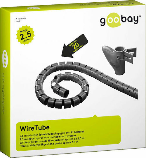 Goobay Καλώδια Spiralschläuche 20mm 2.5m Schwarz 1Stück