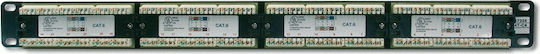 Digitus Patch Panel Unshielded για Rack 1U 19" 24 Θυρών cat5e Μαύρο