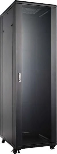 Safewell Floor Rack Cabinet 18U 60x60x98.8cm Black SNB6618
