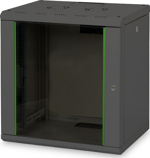 Digitus Unique Wall Mounted Rack Cabinet 12U 60x45x45cm Black 12-U-SW