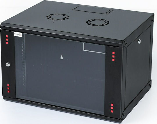 Elegant Επιτοίχια Καμπίνα Rack 12U 60x45x61.5cm Μαύρο ELGW12U6045BL111