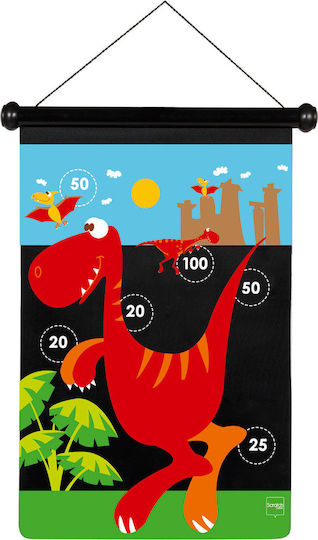 Scratch Europe Set with Target & Darts Children's Magnetic Target 2 Sides with 6 Darts - Dinosaurs