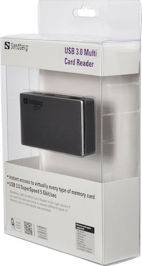 Sandberg Card Reader USB 3.0 για SD/microSD/MemoryStick/CompactFlash/xD Λευκό