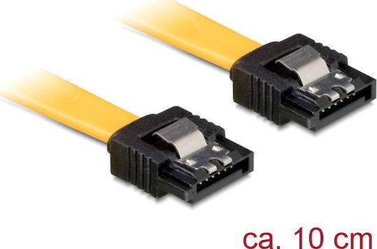 DeLock 7-Pin SATA III to 7-Pin SATA III Cable 0.1m Yellow (82797)