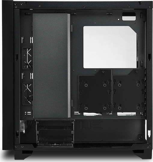 Sharkoon Elite Shark CA300H Геймърско бюро Midi Tower Компютърна кутия със страничен прозорец и RGB осветление Черен