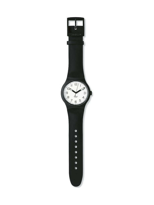 Swatch Nuova Vita Leather Strap Black 21mm