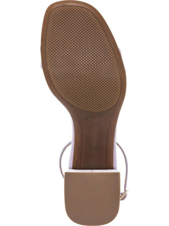 Suede Sandalen Lila