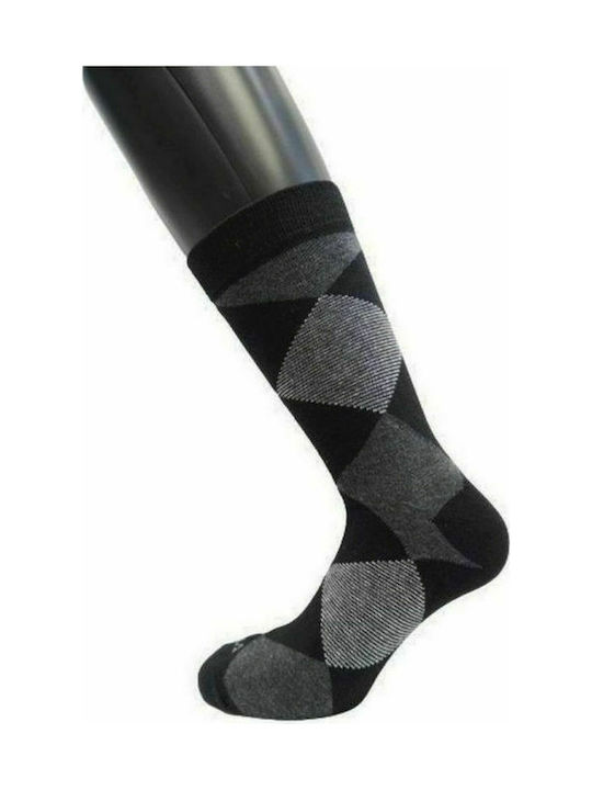 Fila Normal 3-Color Men's Patterned Socks Black Pack