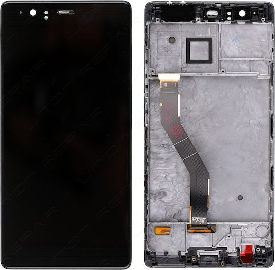 Екран със Сензорен Механизъм и Рамка за Huawei P9 Plus (Черен)