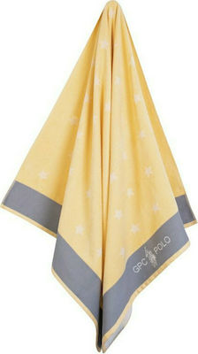 Greenwich Polo Club 3559 Beach Towel Cotton Yellow 170x90cm.