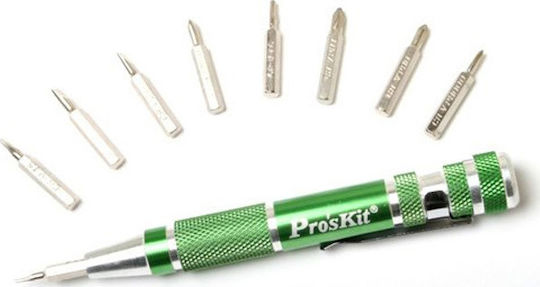 Proskit SD-9814 Screwdriver with 9 Interchangeable Tips