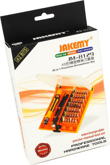 Jakemy Κατσαβίδι Καρυδάκι με 45 Μαγνητικές Εναλλασσόμενες Μύτες