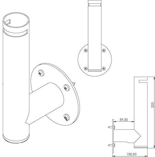Ingenico POS-Stand Wandmontiert ICT220
