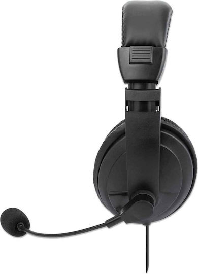 Manhattan Over Ear Multimedia Headphone with Microphone USB-A 179843