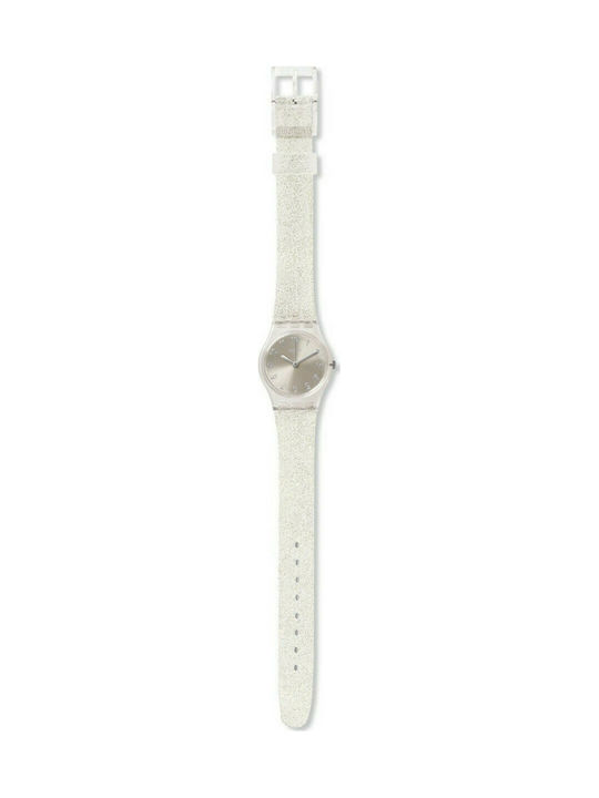 Swatch Glistar Καουτσούκ Λουράκι Ασημί 12mm