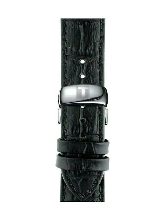 Tissot Tradition Ρολόι Μπαταρίας με Μαύρο Δερμάτινο Λουράκι