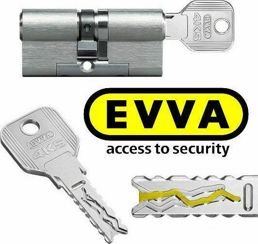 EVVA Lock Cylinder Security 4KS 60mm (30-30) Silver