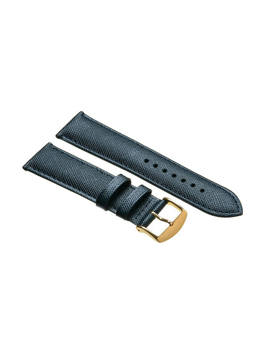 Rochet Leather Strap Navy Blue/Gold 18mm