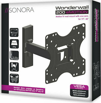 Sonora WonderWall 200 eMotion Βάση Τηλεόρασης Τοίχου με Βραχίονα έως 42" και 20kg