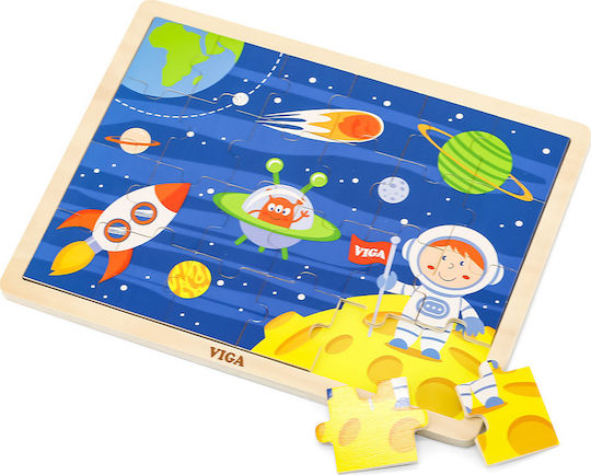 Ξύλινο Παιδικό Puzzle Space Travel για 2+ Ετών 24pcs Viga Toys