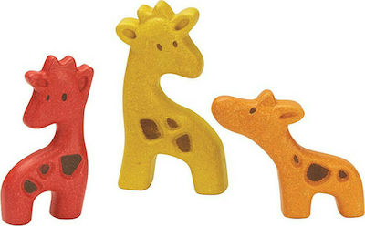 Wooden Kids Peg Puzzle Giraffe 3pcs Plan Toys