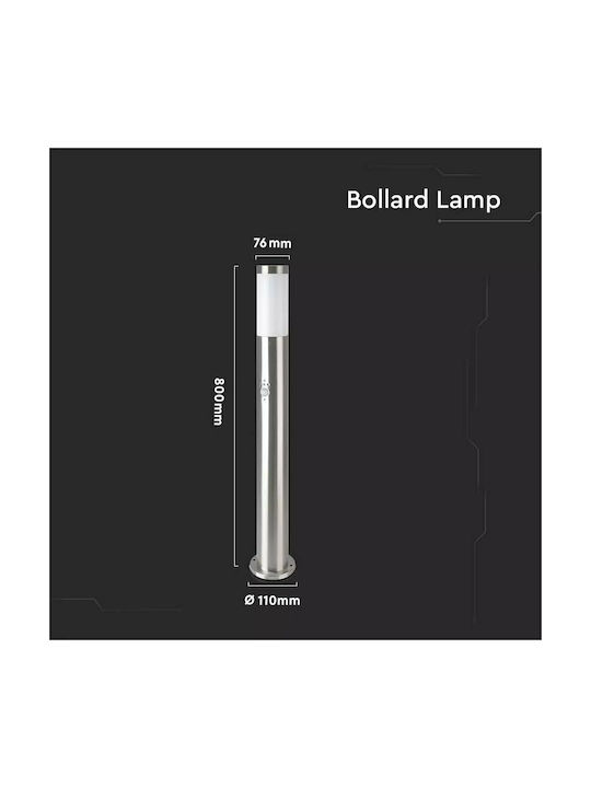 V-TAC Outdoor Floor Lamp Small Post IP44 for E27 Silver