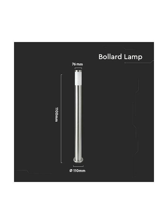 V-TAC V-TAC Außenstehlampe für Außenbereich IP44 für E27 Lampenbirnensockel Silber