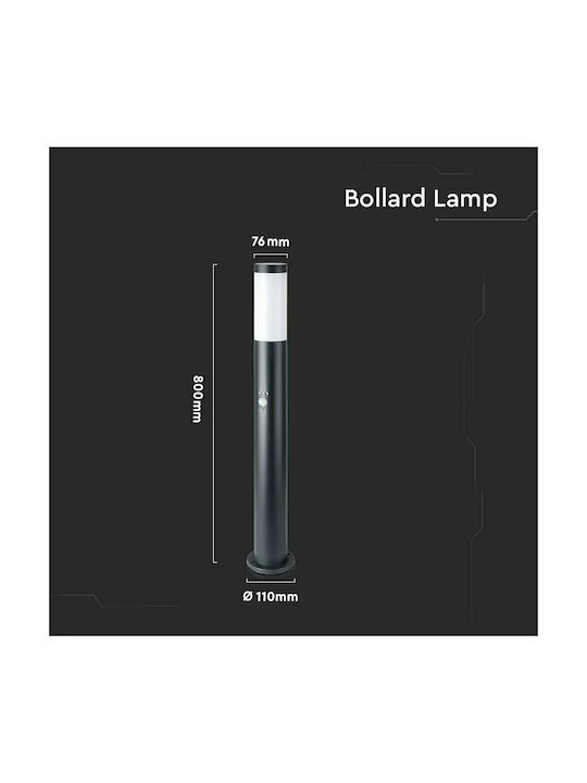 V-TAC Outdoor Floor Lamp Small Post IP44 for E27 Bulb Black