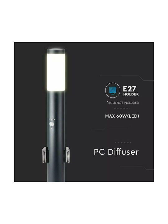 V-TAC Outdoor Floor Lamp Small Post 60W IP44 for E27 Socket Black