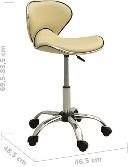 vidaXL Räder Hocker 69,5 cm mit Rückenlehne Weiß