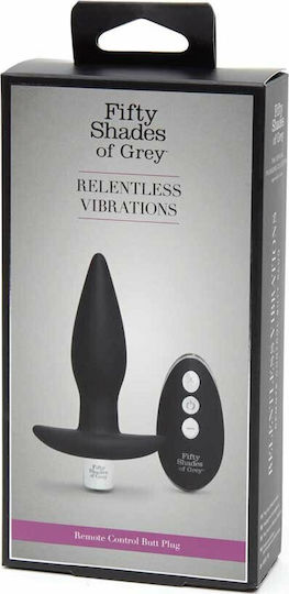 Fifty Shades of Grey Relentless Vibrations Butt Plug Anal Plug mit kabelloser Funktion und Vibration Black 13cm