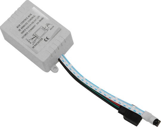 GloboStar Αδιάβροχη Ταινία LED 12V RGB Φως 5m Τύπου SMD5050 με Τροφοδοτικό & Τηλεχειριστήριο