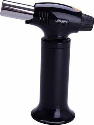 Kitchen Torch with Temperature Setting Silver Match Black