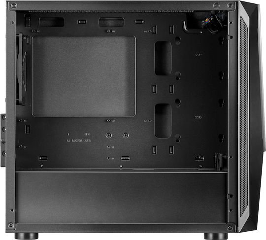 Silverstone FARA V1M PRO Gaming Mini Tower Κουτί Υπολογιστή με Πλαϊνό Παράθυρο Μαύρο