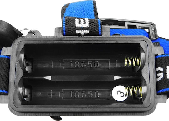 GloboStar Rechargeable Headlamp LED IP44 with Maximum Brightness 1800lm XML2-T6 100pcs Black