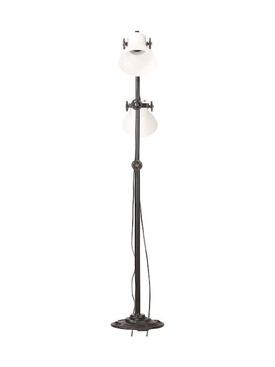 vidaXL Stehleuchte H160xB28cm. mit Fassung für Lampe E27 Weiß