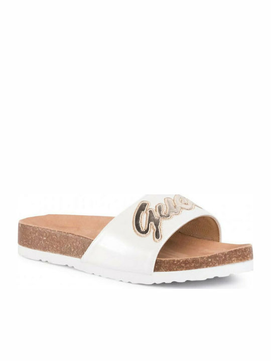 Guess Sylvie Women's Flat Sandals in White Color