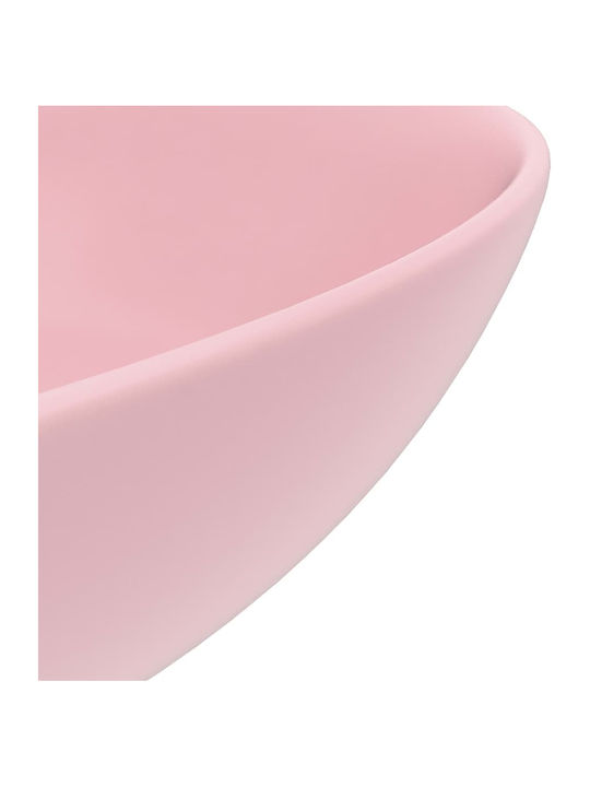 vidaXL Countertop Sink Ceramic 32.528x28x10cm Pink
