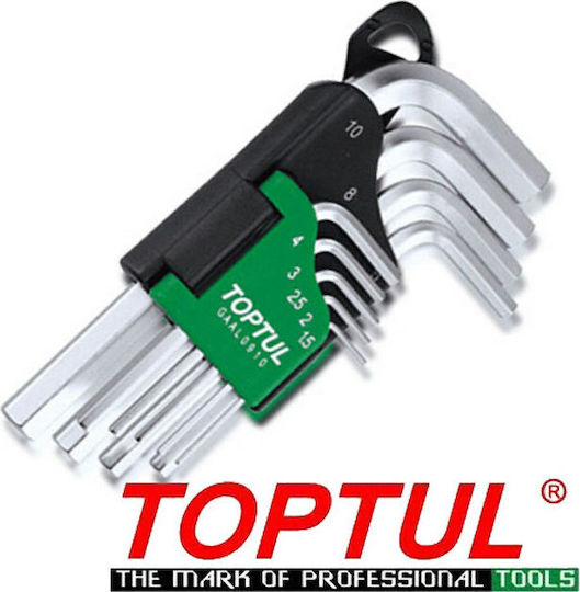Toptul Σετ 9 Κλειδιά Allen σε Σχήμα L