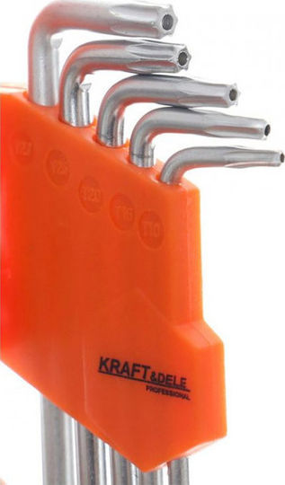 Kraft & Dele Σετ 18 Κλειδιά Torx σε Σχήμα L