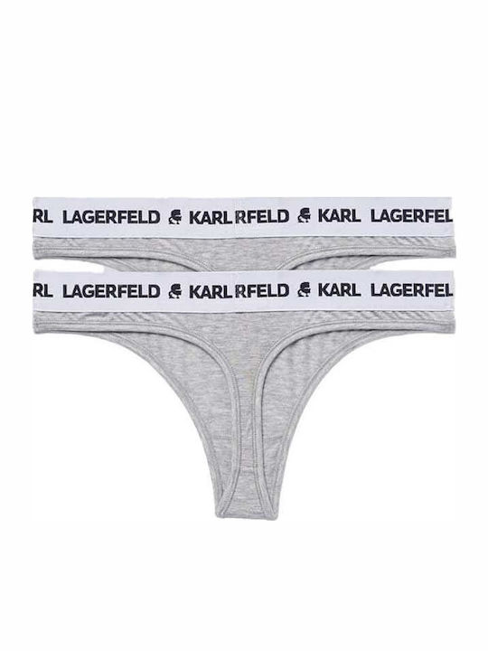 Γυναικεία String 2Pack Γκρι