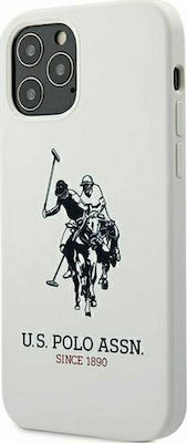 U.S. Polo Assn. Silicone Back Cover White (iPhone 12 / 12 Pro)