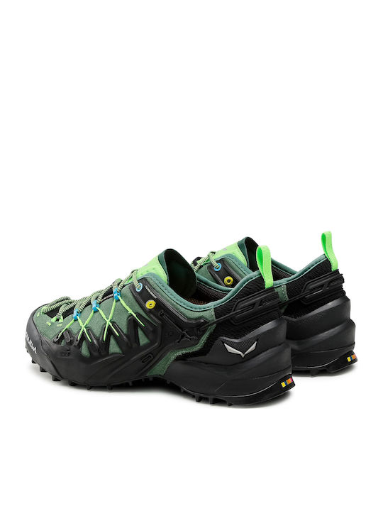 Salewa Wildfire Edge GTX Pantofi De Drumeție Pentru Bărbați Impermeabili Cu Membrană Gore-Tex Verzi